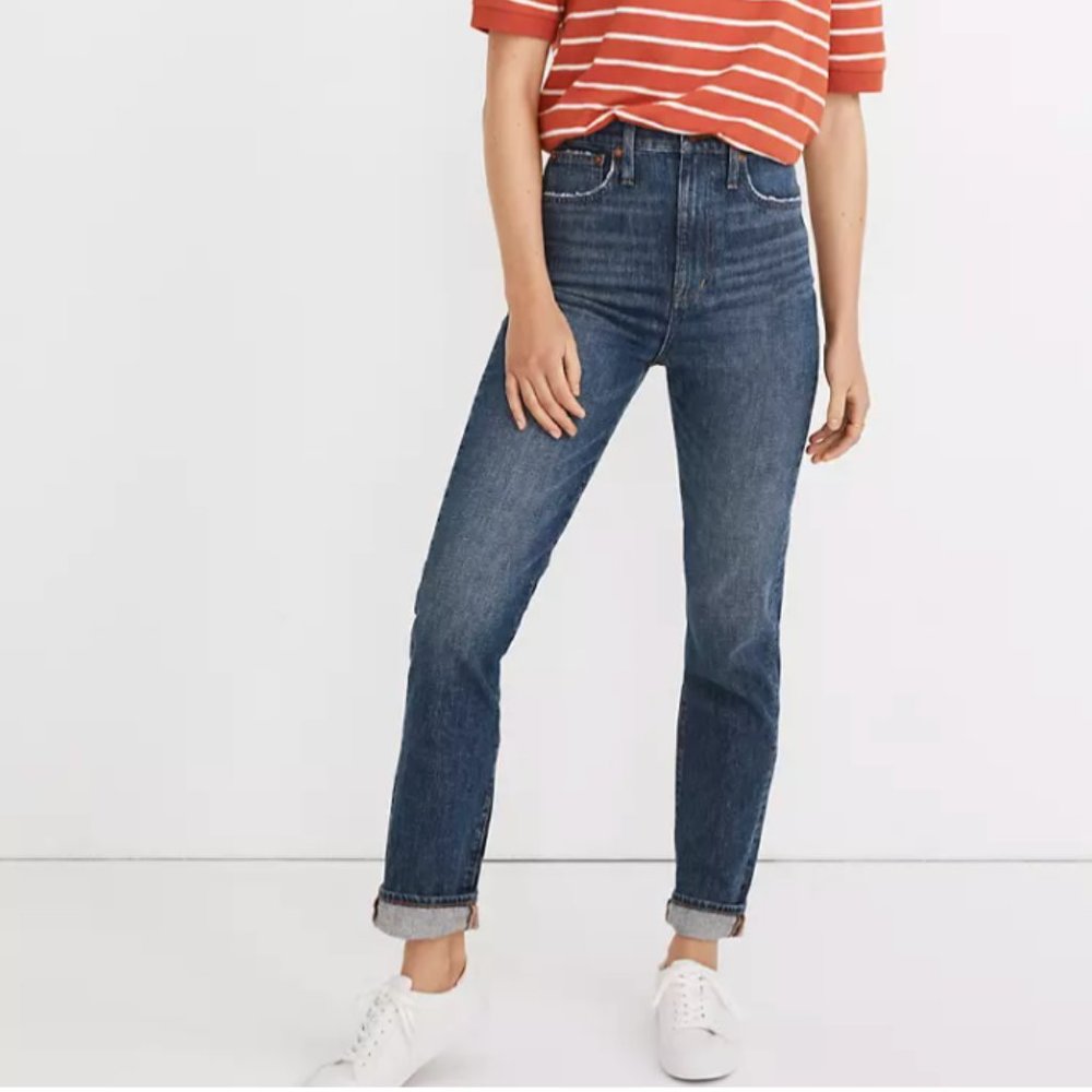 COPY - Madewell The Mom Jean High Rise Straight L…